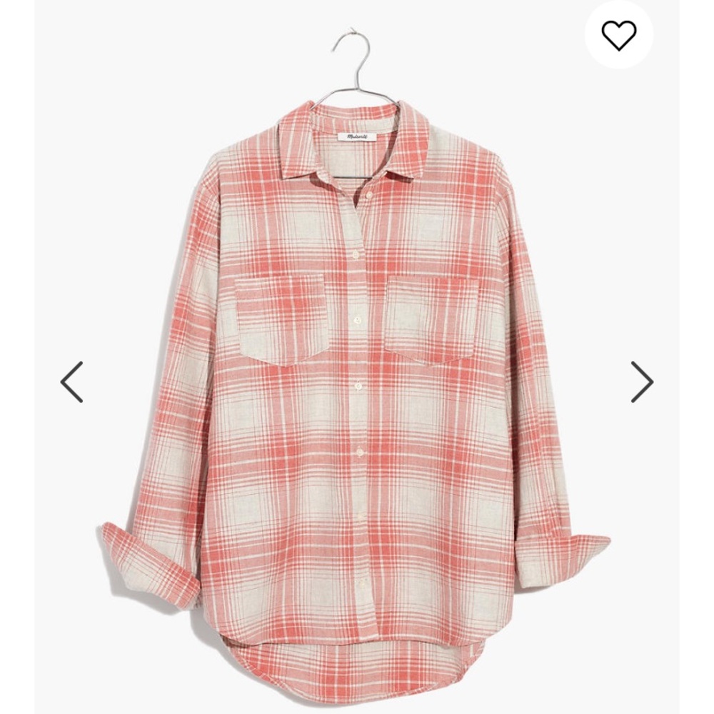 MADEWELL Sunday flannel in pink plaid